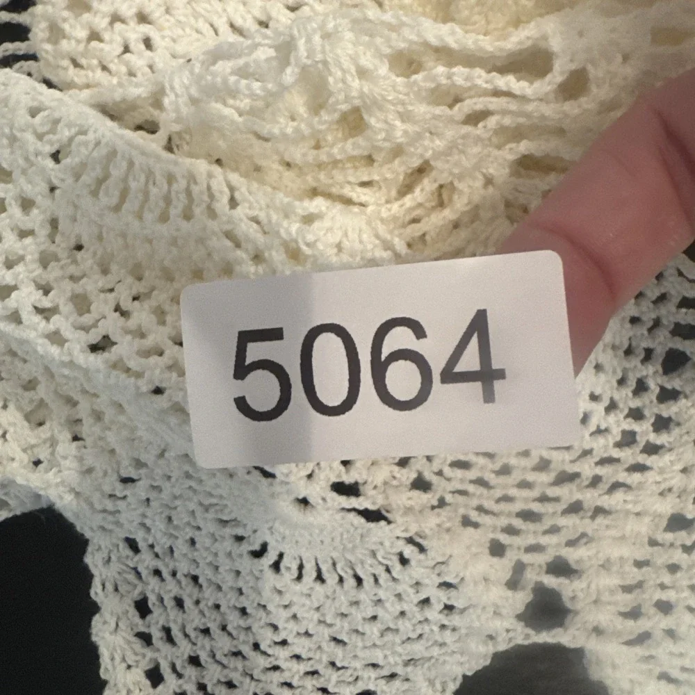 Cream Doily Crocheted 34 Inches Round Table Topper Vintage And 2 Small 11